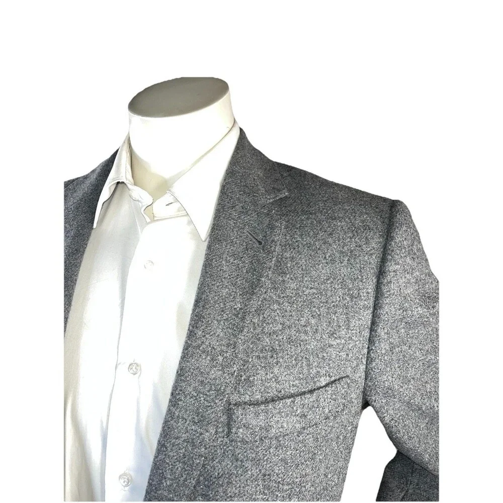 J Crew Ludlow Men 42L Authentic Yorkshire Tweed By Moon Gray Blazer 100% Wool